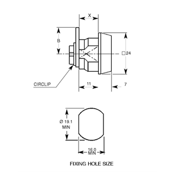 L&F 1363 Nut Fix Camlock