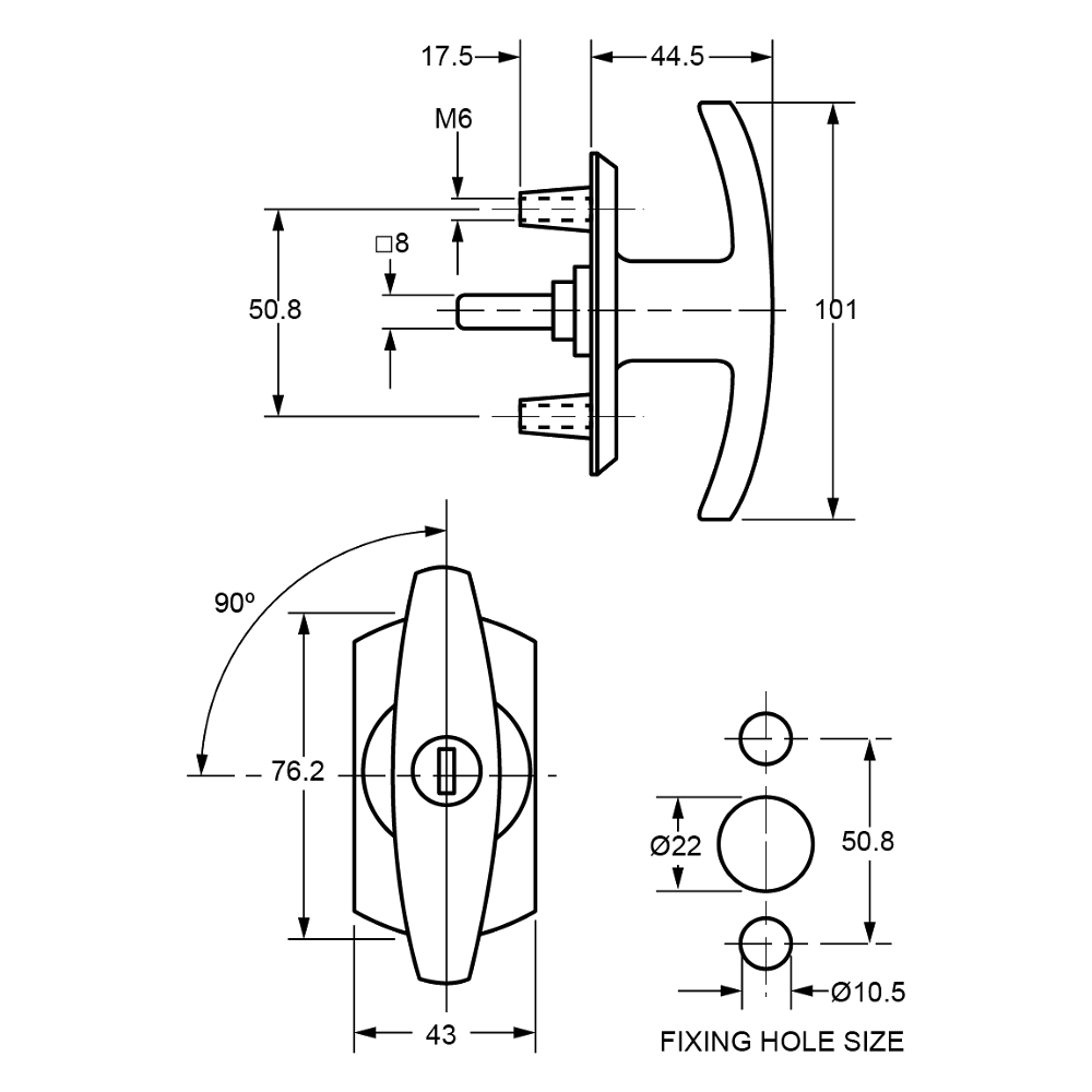 L&F 1616 Garage Door Lock