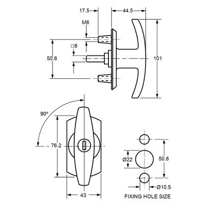 L&F 1616 Garage Door Lock