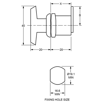 L&F 2630 Locking Mini T Handle