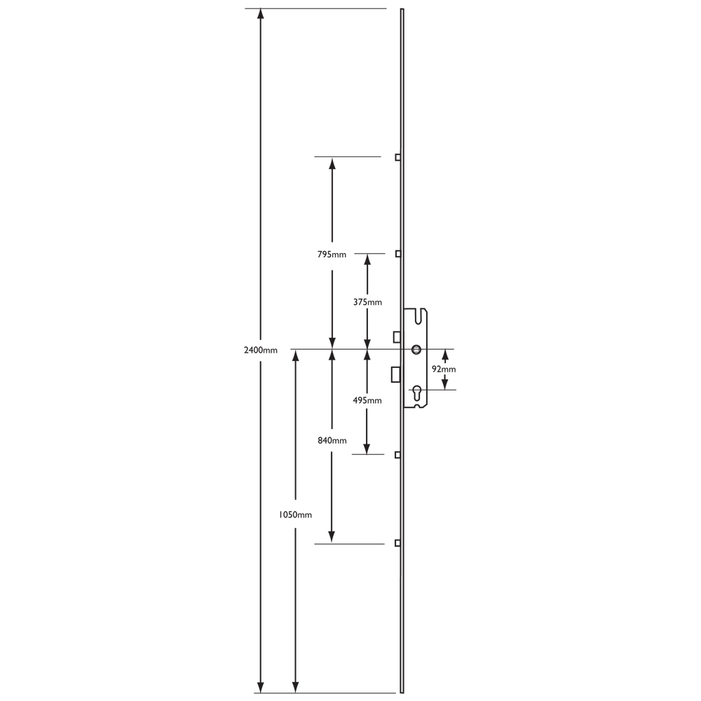 MACO GTS Lever Operated Latch & Deadbolt - 4 Mushroom