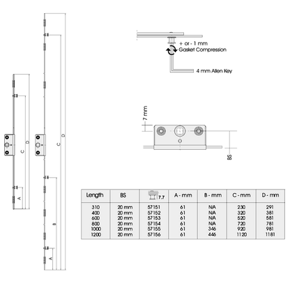 MACO Offset Espag Rod 20mm