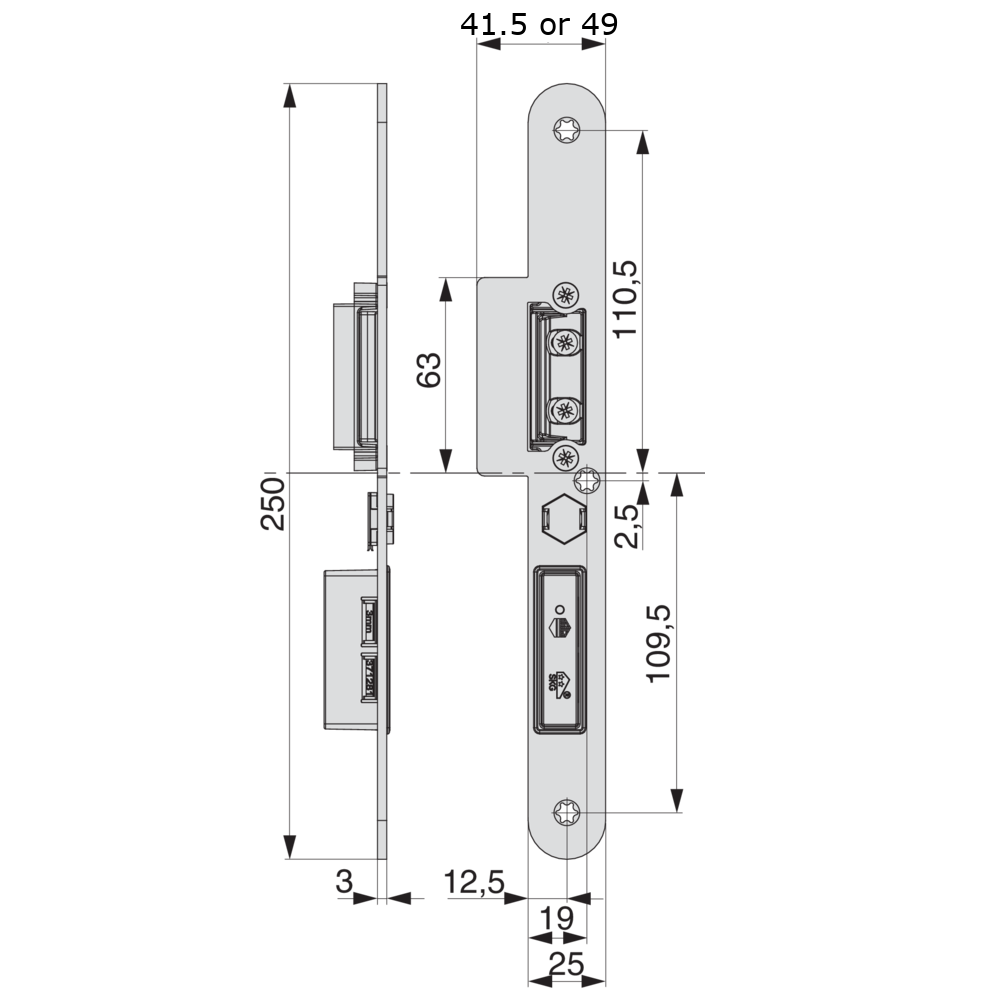 MACO M-TS Centre Keep To Suit Timber & Composite Door