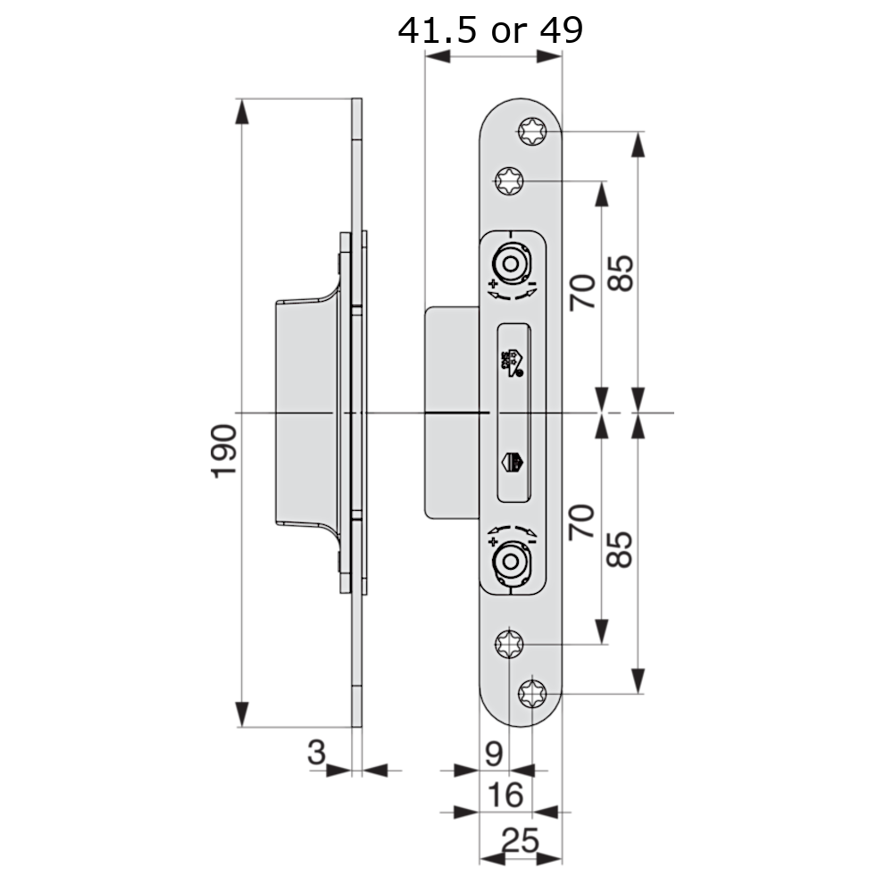 MACO M-TS Hook Keep MF-HO To Suit Timber & Composite Door