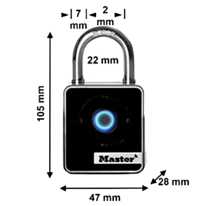 MASTER LOCK Internal Open Shackle Bluetooth Padlock