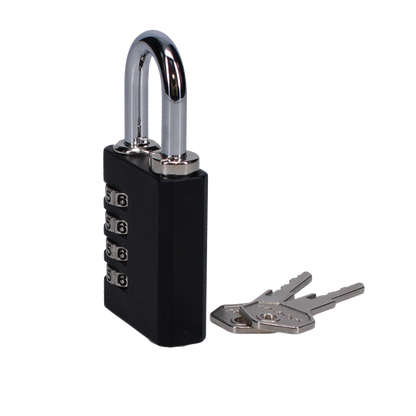 MASTER LOCK 7641EURDBLK 40mm Indoor 4 Wheel Combination Lock c/w Override Key
