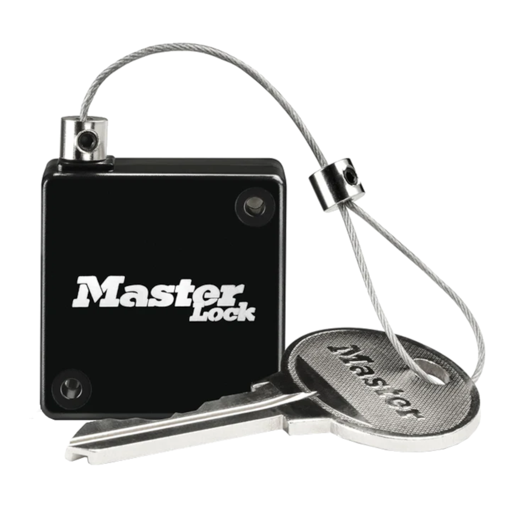 MASTER LOCK Select Access Black Tether With Retractable Cable