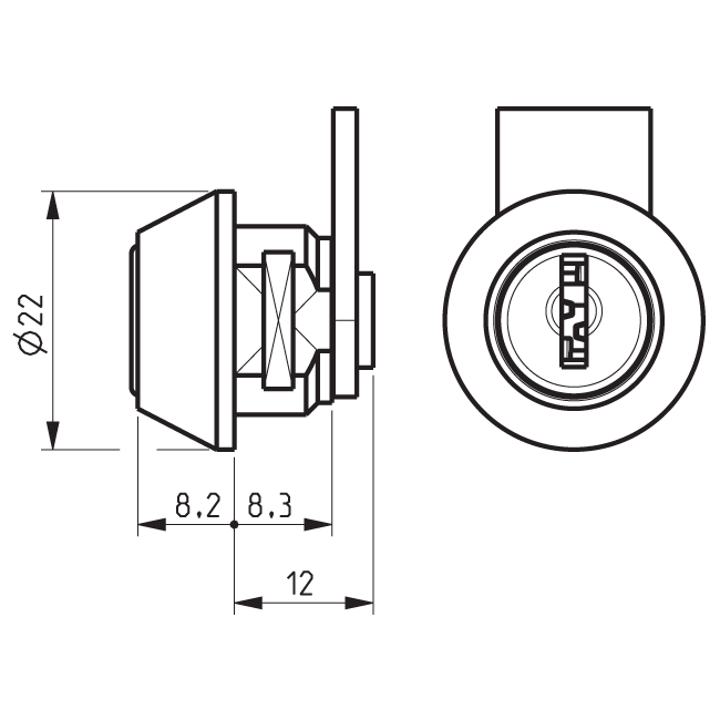 RONIS 10800 Mini Clip Fix Master Keyed Camlock