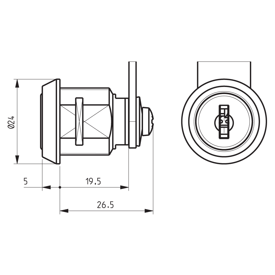 RONIS 14200 Nut Fix Master Keyed Camlock