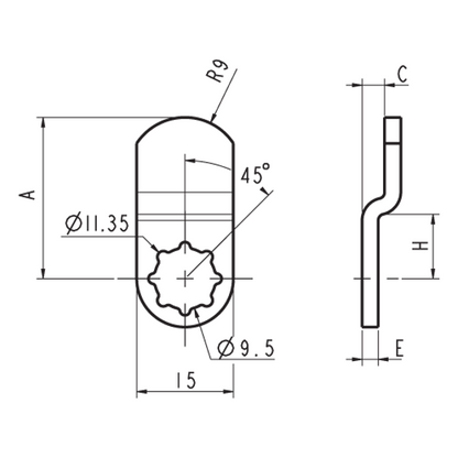 RONIS 131629-3 Cranked Cam