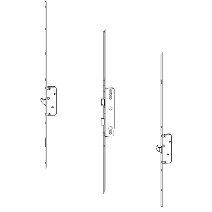 ROTO H650 35mm Backset Latch & Deadbolt Single Spindle With 2 Hooks 2005636