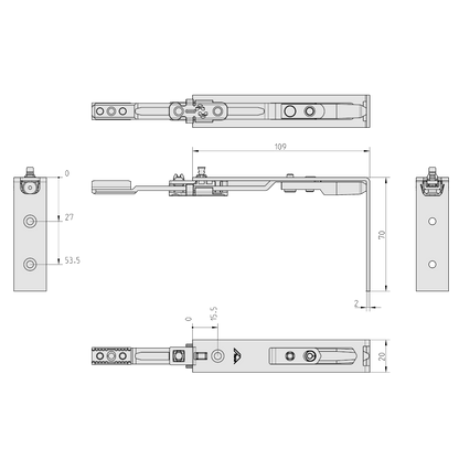 ROTO H600 Shootbolt Extension 633929
