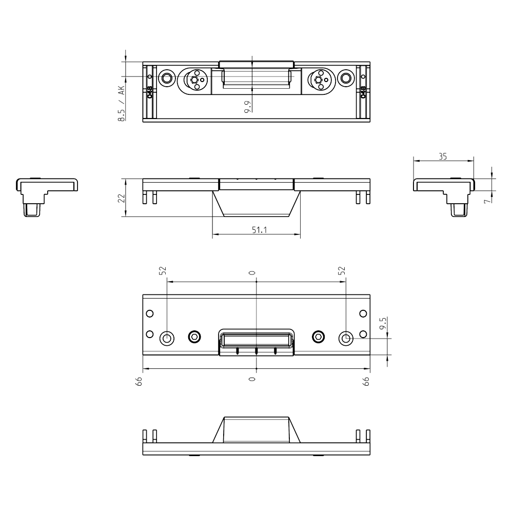 ROTO Shootbolt Keep For Eurogroove System 447223