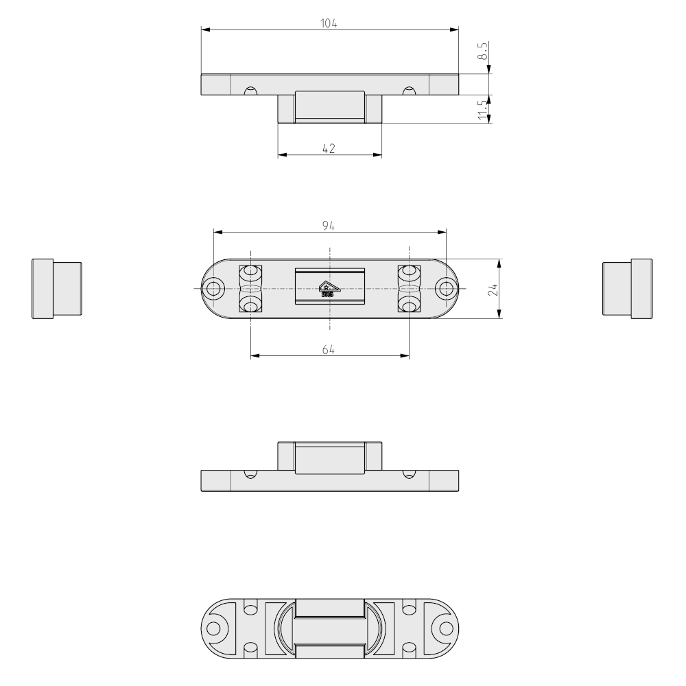 ROTO Bolt Keep Suitable For Flush Timber 373295