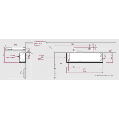 RUTLAND Fire Rated TS.5204 Door Closer Size EN 2-4 With Backcheck