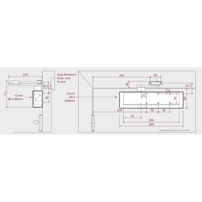 RUTLAND Fire Rated TS.9205 Door Closer Size EN 2-5 With Backcheck & Delayed Action