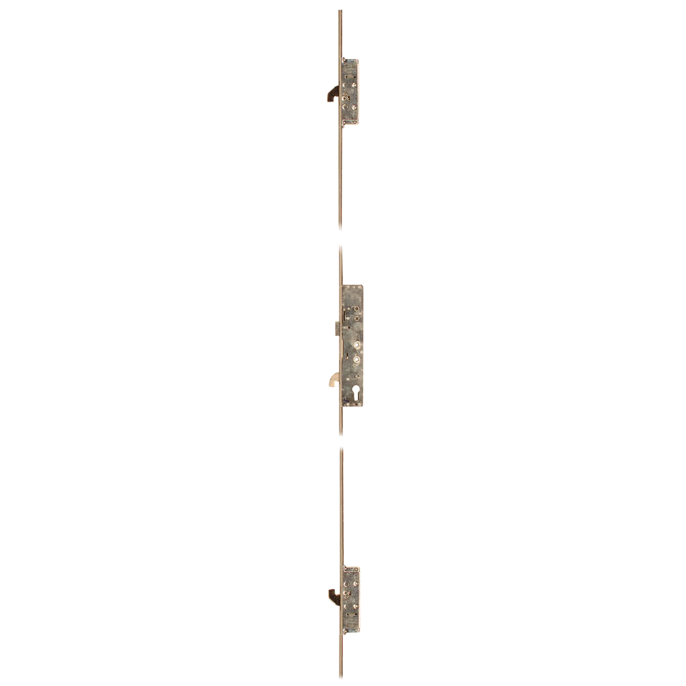 SAFEWARE 3 Lever Operated Latch & Hook Twin Spindle - 2 Hooks