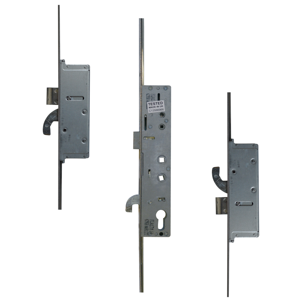 SAFEWARE 8 Lever Operated Latch & Hookbolt Twin Spindle - 2 Hook 2 Bolt