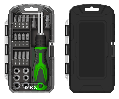 Rikä 33 Piece 1/4" Drive Screwdriver & Adaptor Set