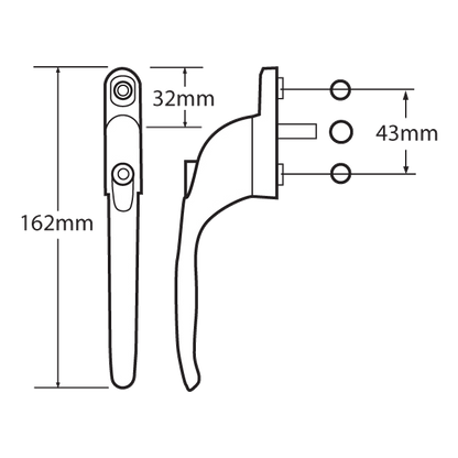 SECURISTYLE Virage In Line Espag Handle