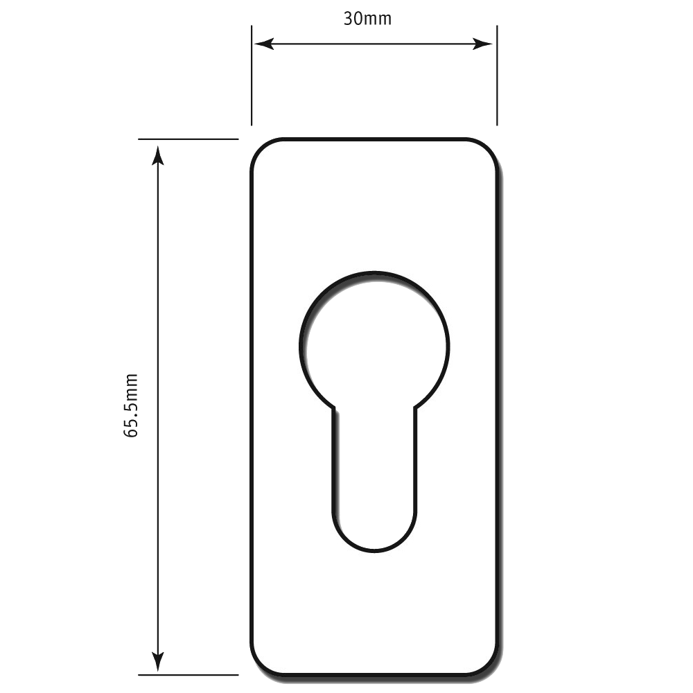 SOUBER TOOLS EE2 Self Adhesive Euro Escutcheon