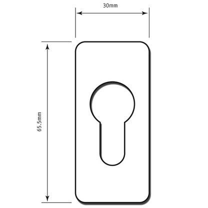 SOUBER TOOLS EE2 Self Adhesive Euro Escutcheon
