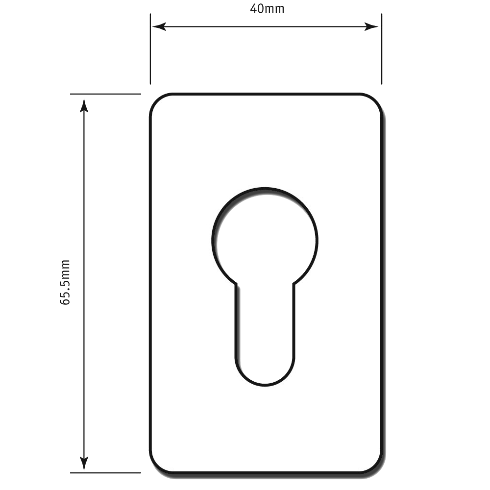 SOUBER TOOLS EE3 Self Adhesive Euro Escutcheon