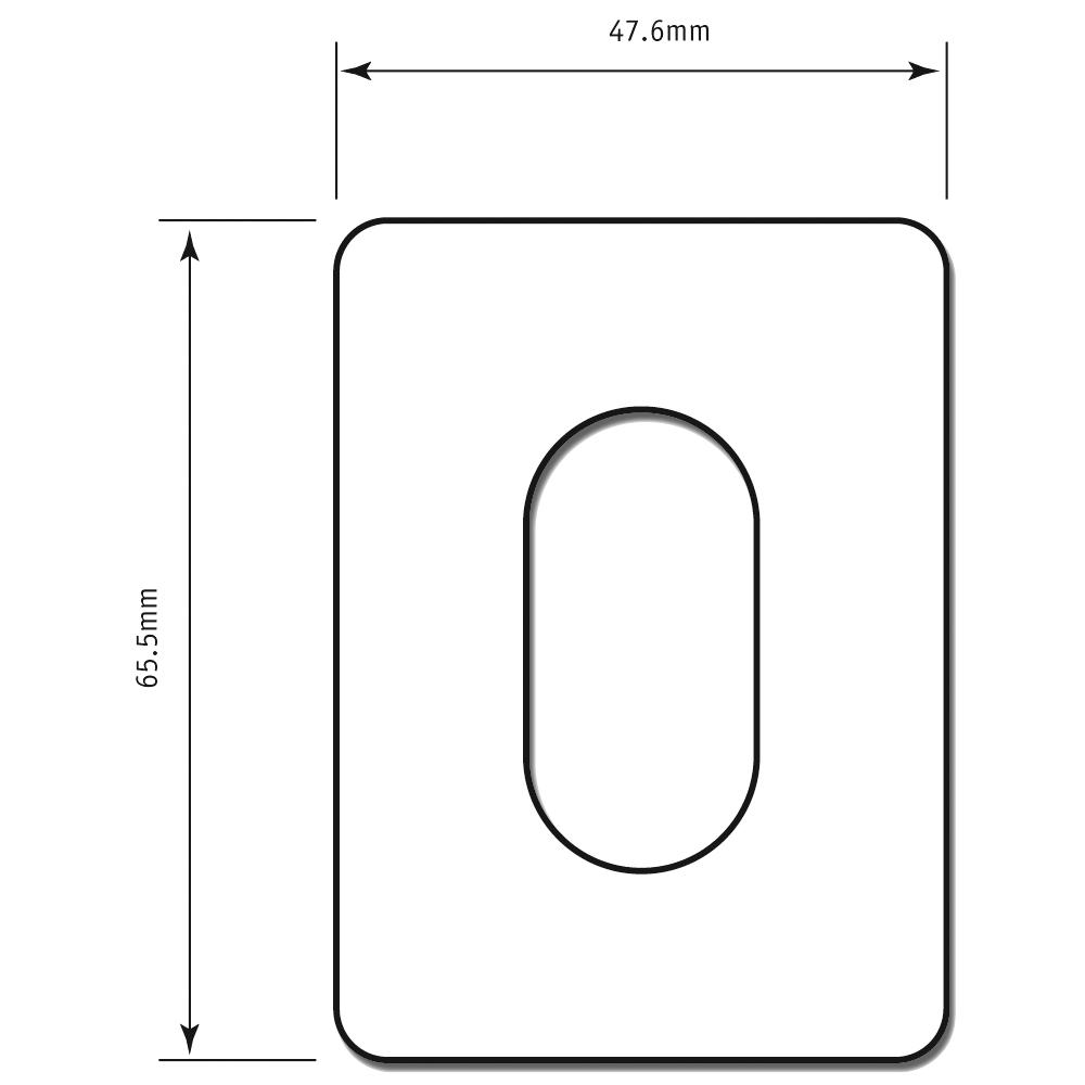 SOUBER TOOLS UE1 Self Adhesive Oval Escutcheon