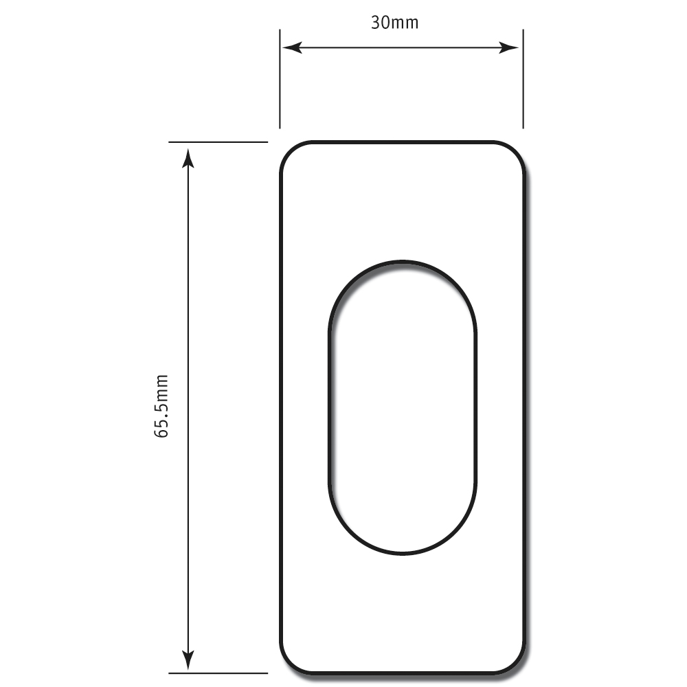 SOUBER TOOLS UE2 Slim Oval Escutcheon
