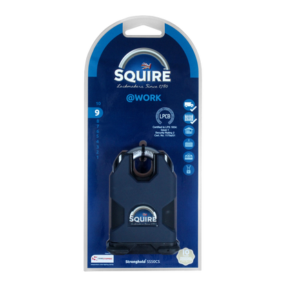 SQUIRE SS50CS Stronghold Steel 6 Pin Closed Shackle Padlock