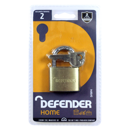 DEFENDER Brass Open Shackle Padlock