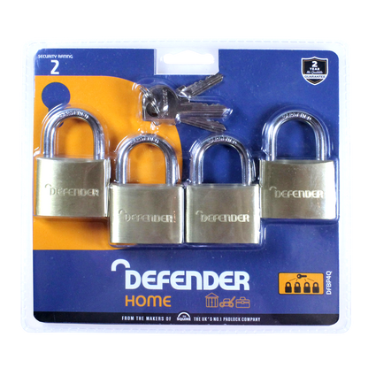 DEFENDER Brass Open Shackle Padlock