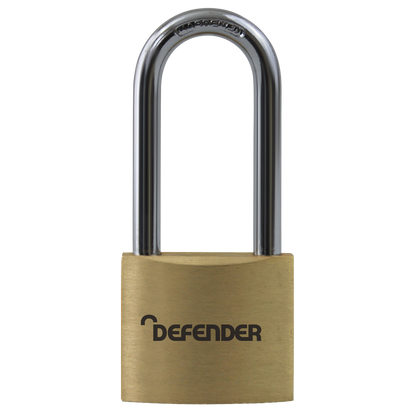 DEFENDER Brass Long Shackle Padlock