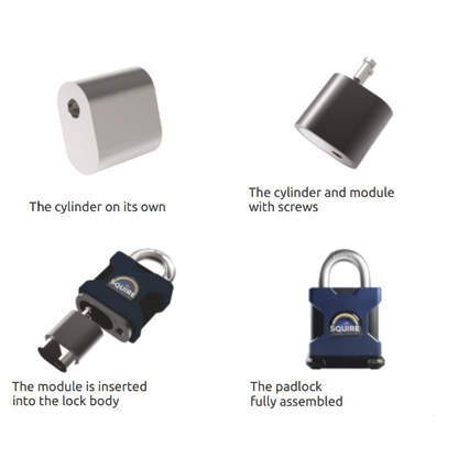 SQUIRE Stronghold Open Shackle Padlock Body Only To Take Scandinavian Oval Insert