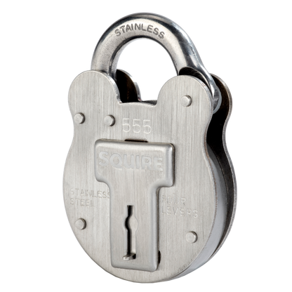 SQUIRE 555 Stainless Steel Old English Marine Padlock