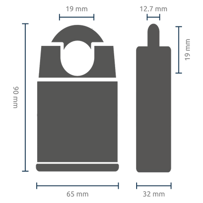 SQUIRE Body only ST65 65mm Closed Shackle Stainless Steel Stronghold Padlock To Take KIK-SS Insert