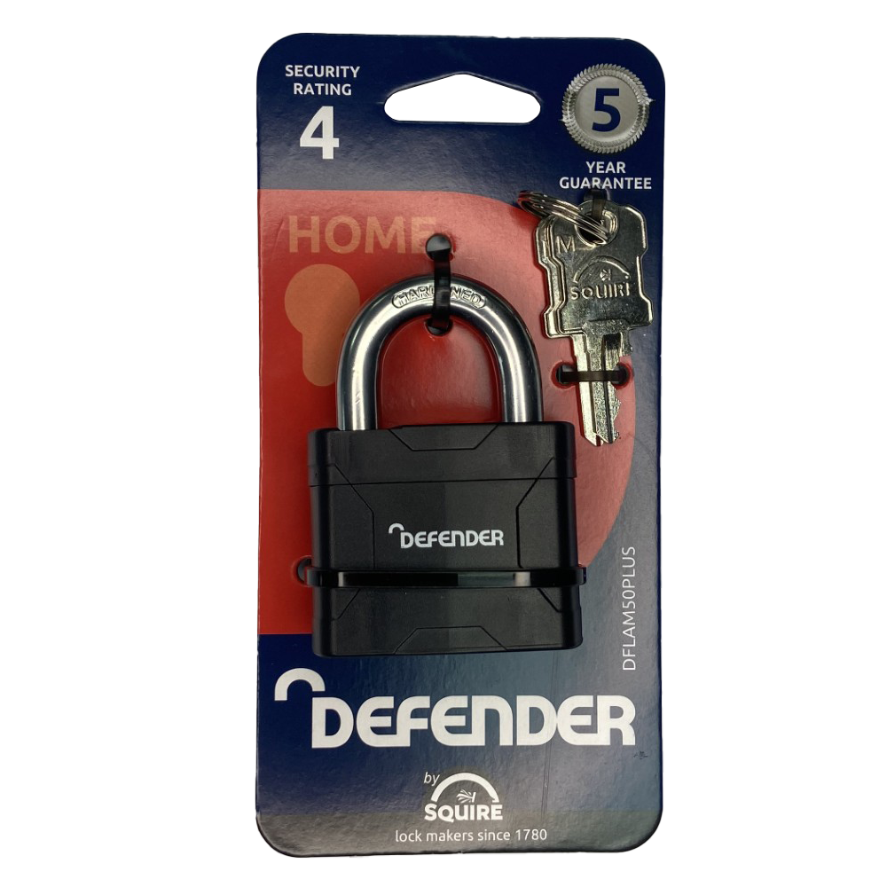 DEFENDER Laminated Padlock Plus With Protective Cover