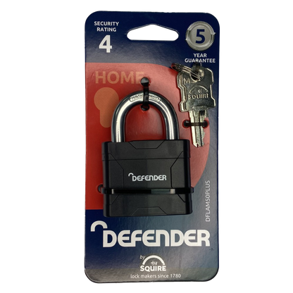 DEFENDER Laminated Padlock Plus With Protective Cover