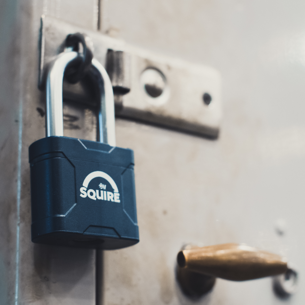 SQUIRE Stronglock Plus Laminated Padlock In Protective Casing Long Shackle