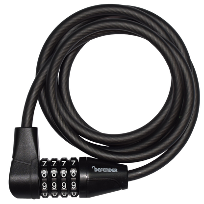 DEFENDER By Squire Cycle Cable Lock With 4 Wheel Combination 8mm x 1500mm