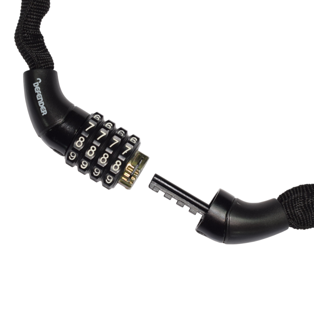 DEFENDER By Squire Cycle Chain Lock With 4 Wheel Combination 3.5mm x 900mm