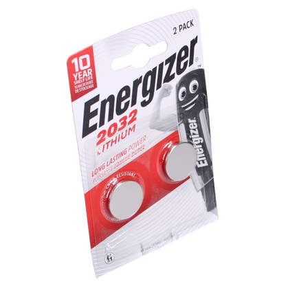 ENERGIZER CR2032 3V Lithium Coin Cell Battery - Twin Pack