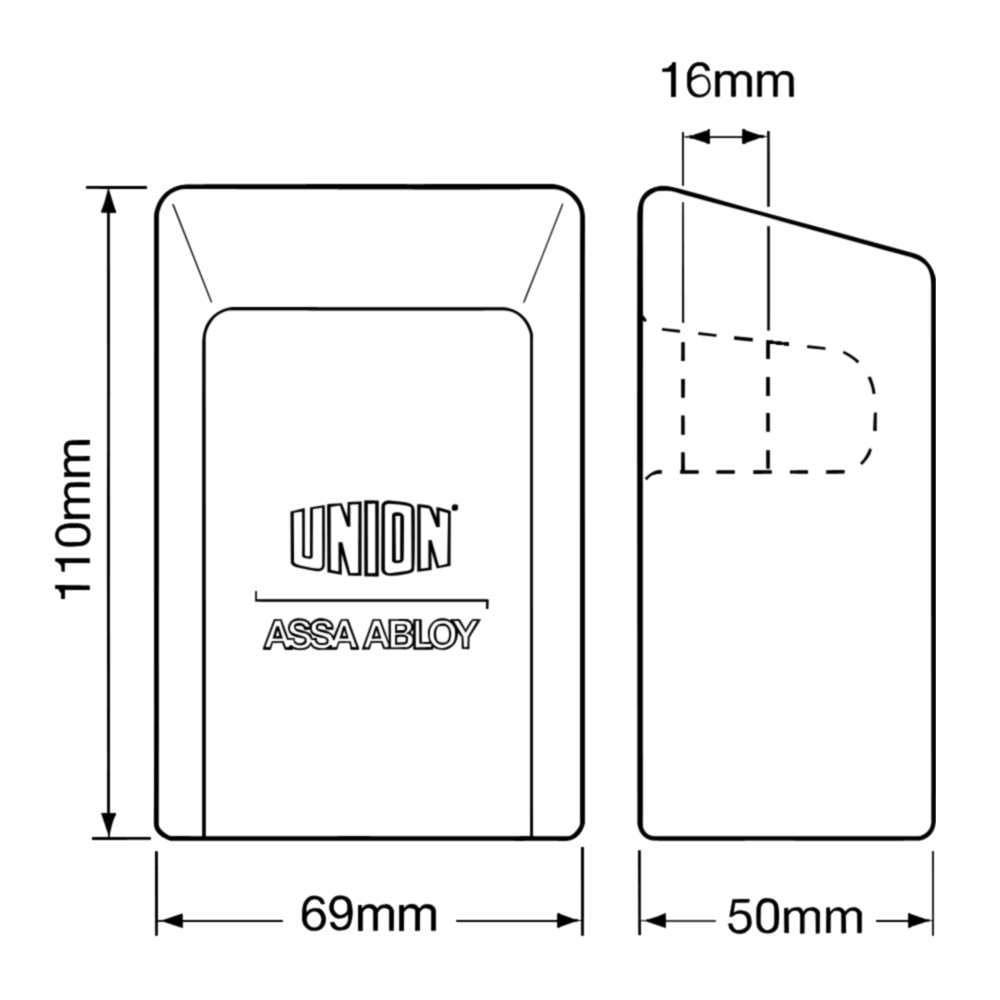 UNION C-Series 1K57 Hercules Concealed Shackle Padlock