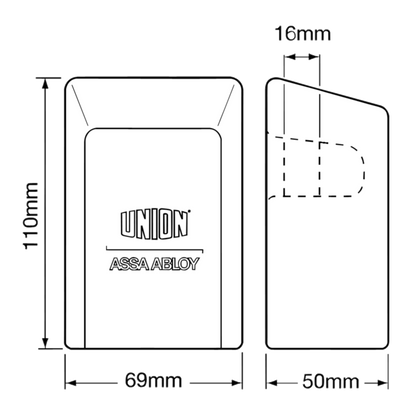 UNION C-Series 1K57 Hercules Concealed Shackle Padlock