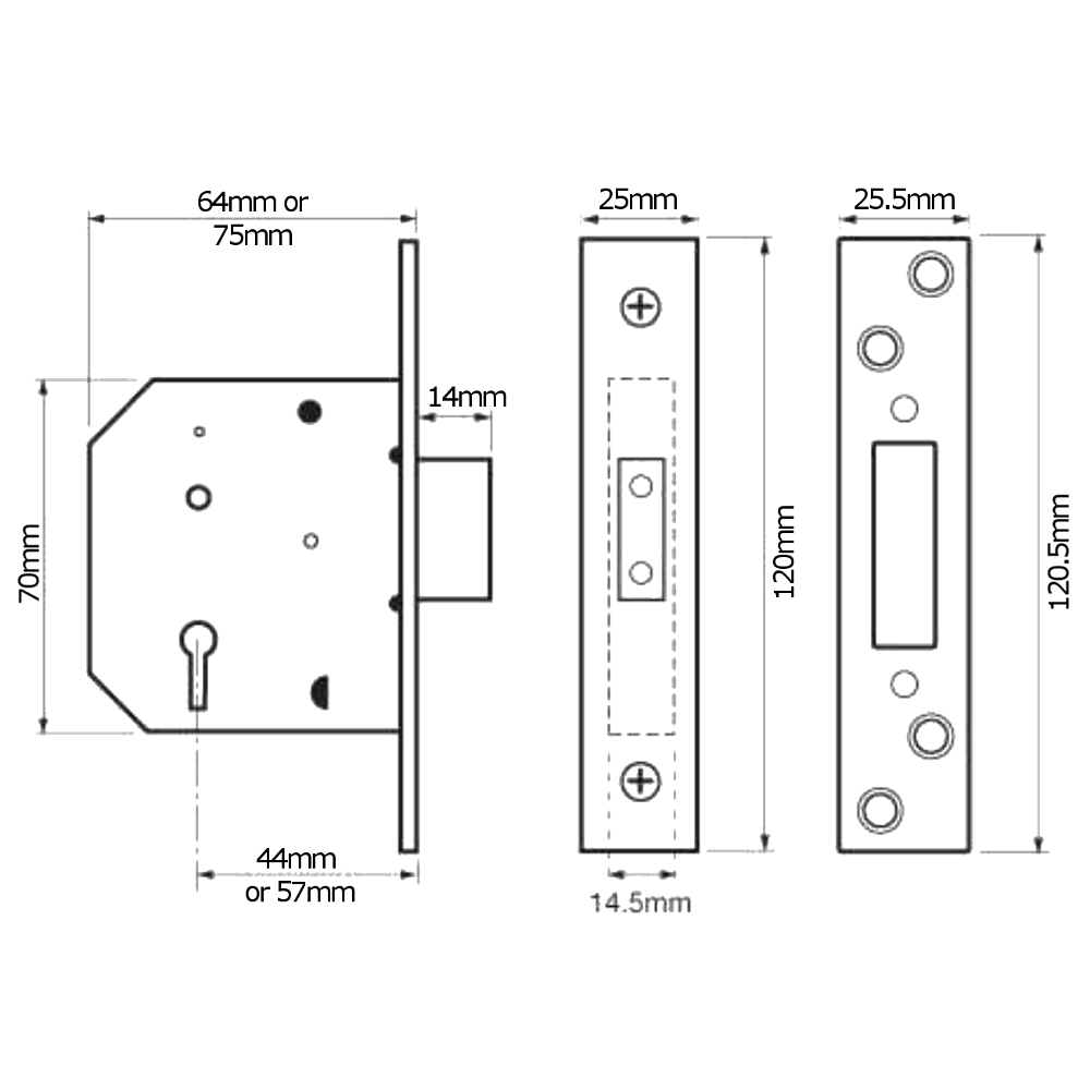 UNION 2101 5 Lever Deadlock
