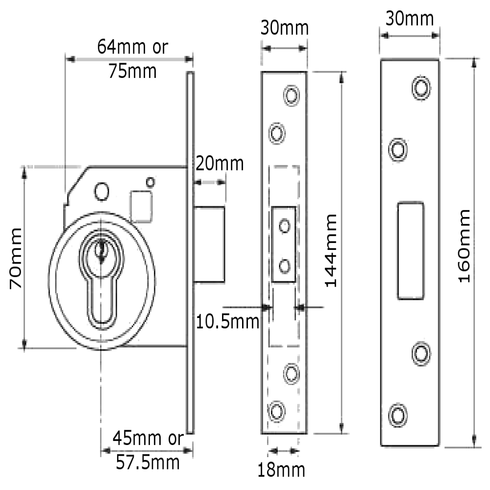 UNION 212441E Euro Deadlock