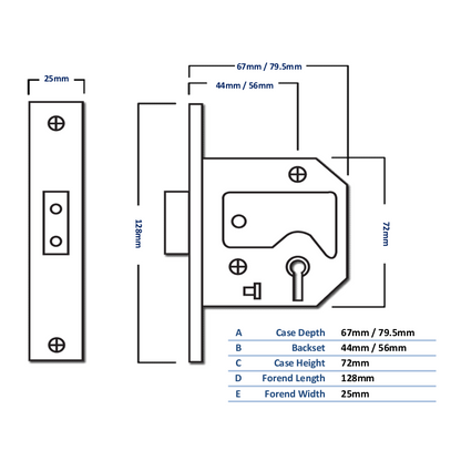 UNION 2134 5 Lever Deadlock