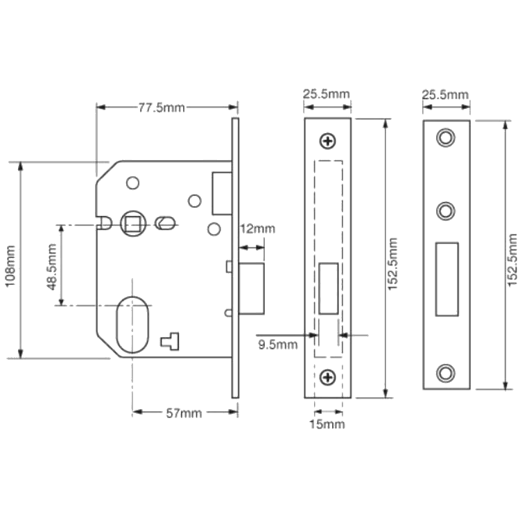 UNION 21412 Oval Escape Sashlock