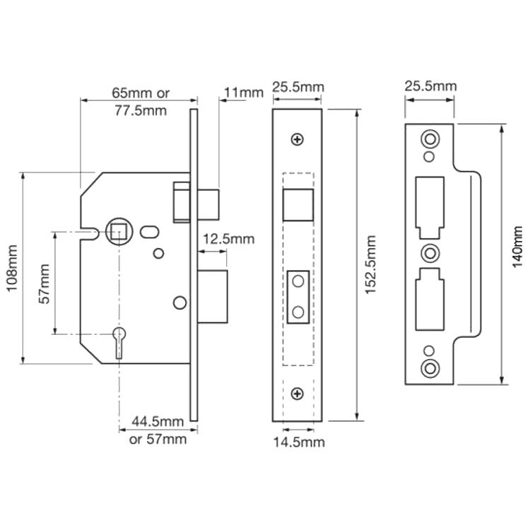 UNION 2201 5 Lever Sashlock