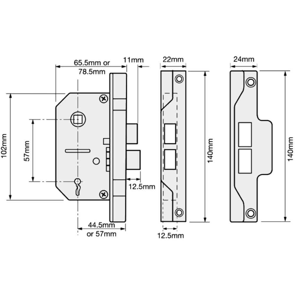 UNION 2242 2 Lever Sashlock